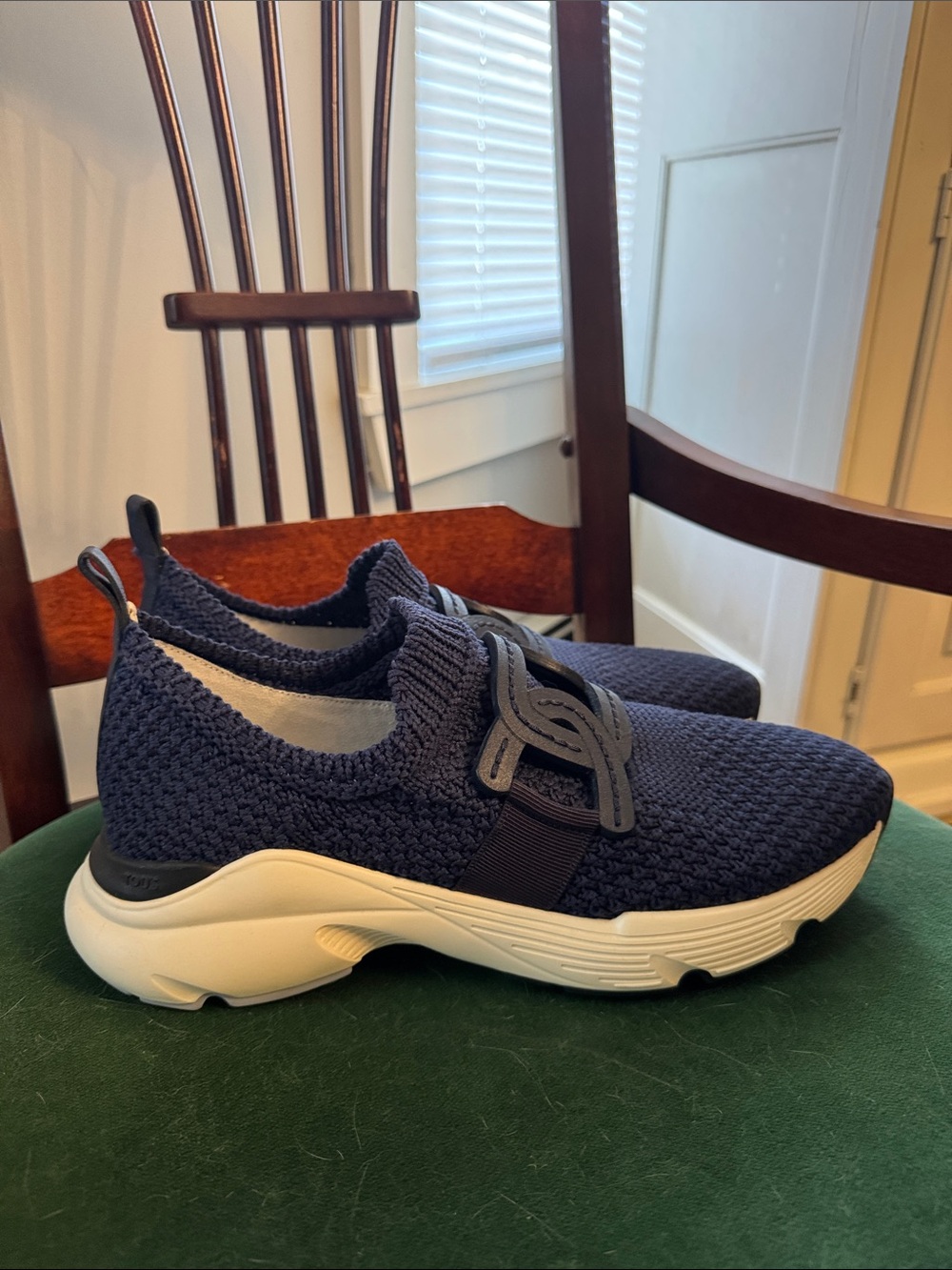 Tod's Kate Navy Knit Slip-On Sneaker - Picture 4 of 12